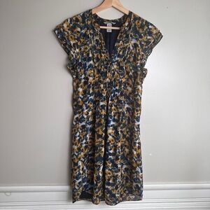 H&M Multicolor Abstract Knee Length Dress Size S Fully Lined EUC